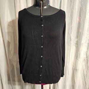 #186 Lane Byant size 18/20 Black button front sweater/cardigan